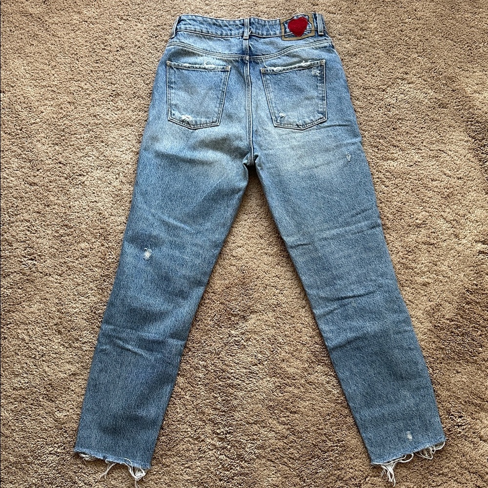 Zara Light Blue Distressed Jeans